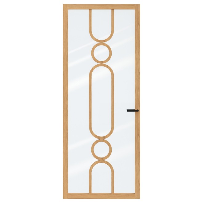 Binnendeur Skantrae SSL 14823 Blank Glas Natural Oak